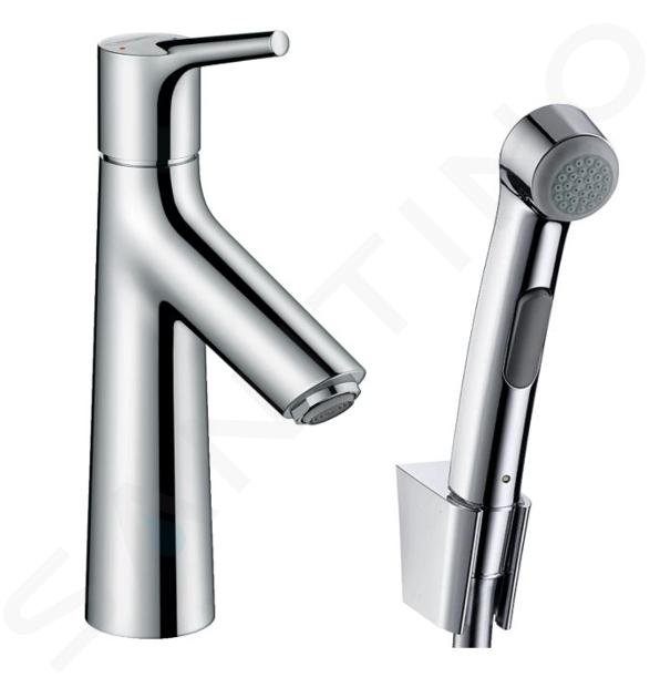 Hansgrohe Talis S - Bateria umywalkowa z odpływem Push-Open i główką prysznicową  Bidette, chrom 72290000