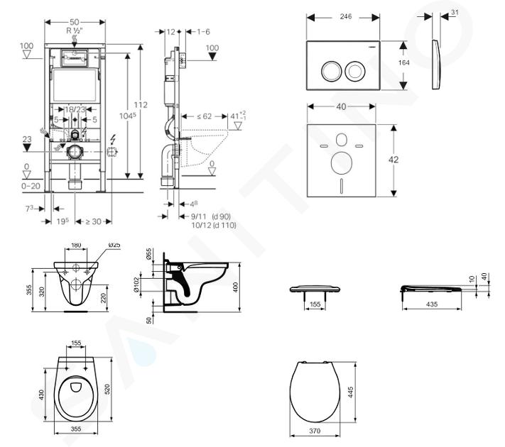 Entraxe hotsell cuvette wc