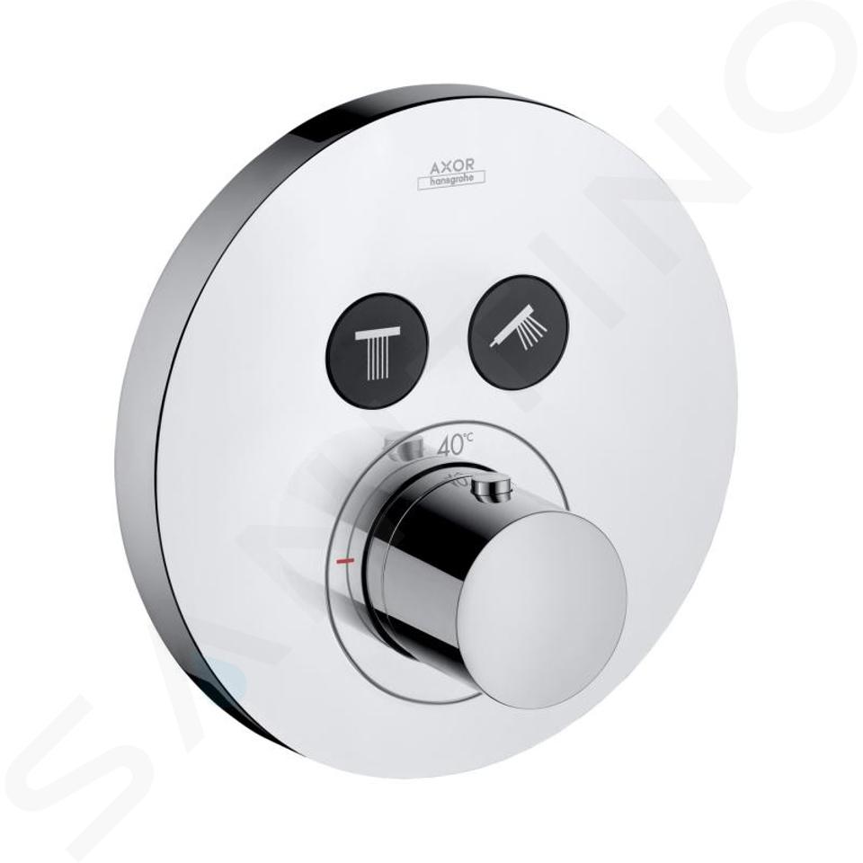 Axor ShowerSelect - Termostat pod omítku pro 2 spotřebiče, chrom 36723000