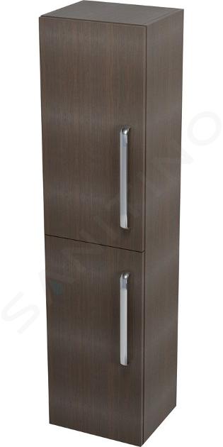 Sapho Amelie - Armoire haute avec panier 35x140x30 cm, ébène, à gauche 62031L