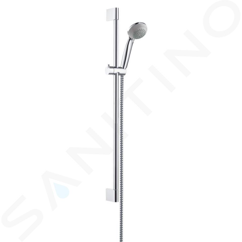 Hansgrohe Crometta 85 - Zestaw główki prysznicowej, drążka i węża, Green 6 l/min, chrom 27652000