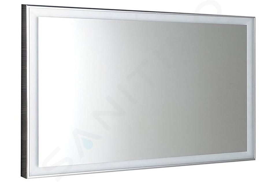 Sapho Luminar - Specchio in cornice con illuminazione LED 1200x550 mm, cromo NL560