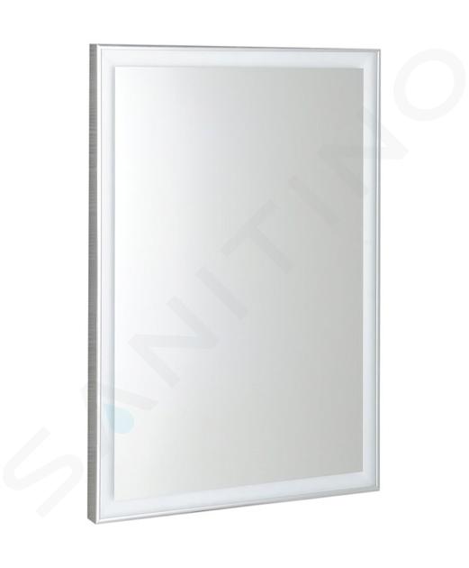 Sapho Luminar - Oglindă în ramă cu iluminare LED, 600 x 800 mm, crom NL557