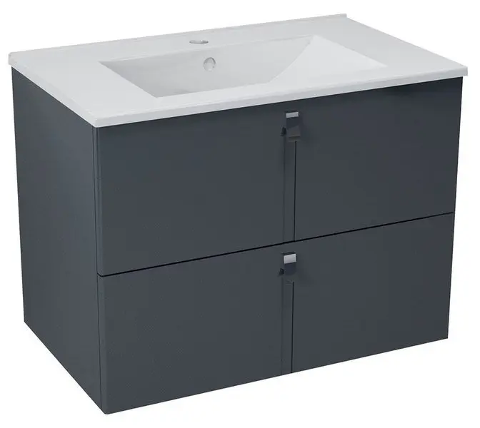 Sapho Mitra - Mobiletto da lavabo 745x550x452 mm, antracite MT072