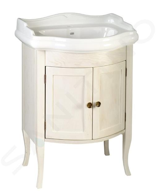 Sapho Retro - Meuble lavabo 600x800x450 mm, vieux blanc 1684