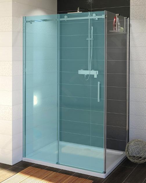 Gelco Dragon - Seitliche Duschwand 80 cm, Beschichtetes Glas, Chrom/Klarglas GD7280