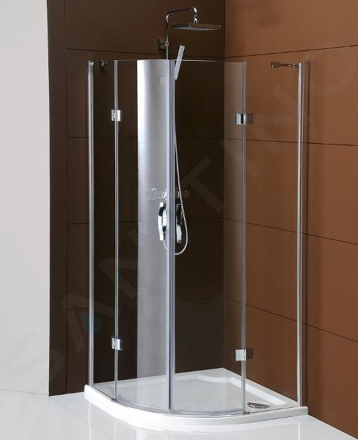 Gelco Legro - Cabine de douche quart de cercle, 900 x 900 mm, Coated Glass, chrome/verre clair GL5590