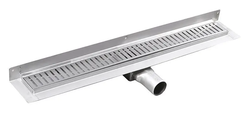 Gelco Manus - Canalina doccia a parete Onda 65 cm, acciaio inox GMO22