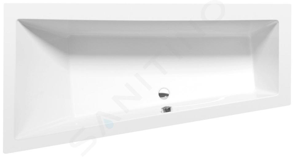 Polysan Vasche da bagno - Vasca da bagno asimmetrica Andra L, 1700x900x450 mm, bianco 81111