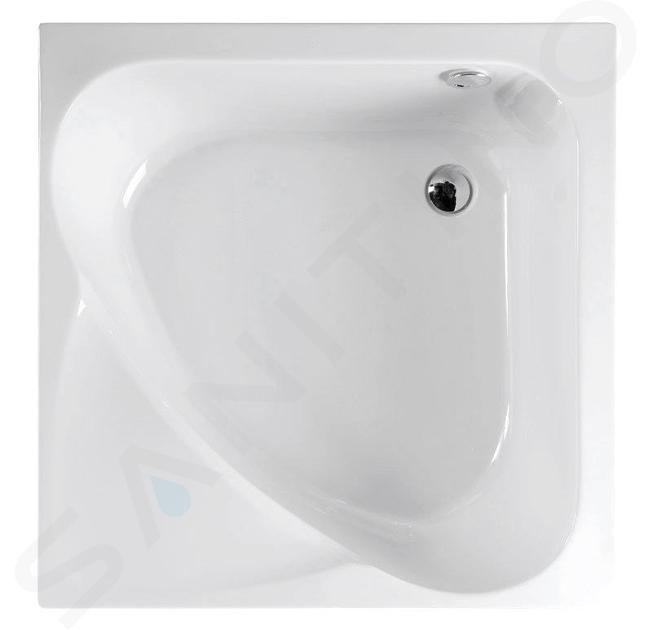 Polysan Carmen - Receveur de douche profond 90x90x30 cm, avec construction, Heavy Shell, blanc 29711