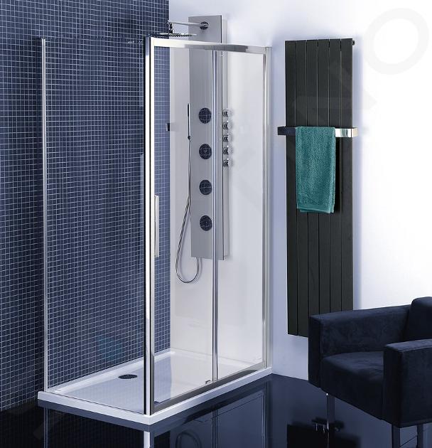 Polysan Lucis Line - Cabina doccia rettangolare, 110x80 cm variante S/D, alluminio lucido DL1115DL3315