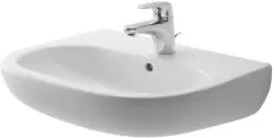 Duravit D-Code - Jednootvorové umývadlo s prepadom, 55x43 cm, biele 2310550000