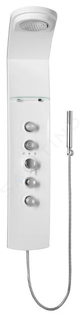 Polysan Luk - Duschpaneel 250x1300 mm mit Thermostat. Batterie, in der Ecke 80325