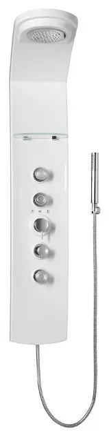 Polysan Luk - Sprchový panel 250 mmx1300 mm s termostat. batériou, rohový 80325