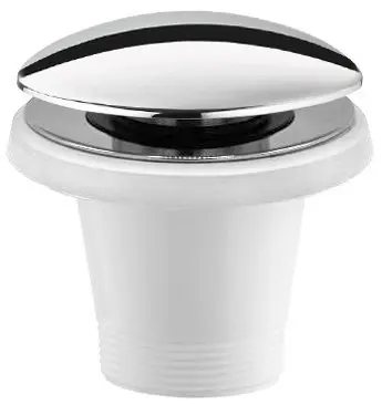Polysan - Bonde pour baignoire sans trop-plein, Click-Clack, chrome 71704