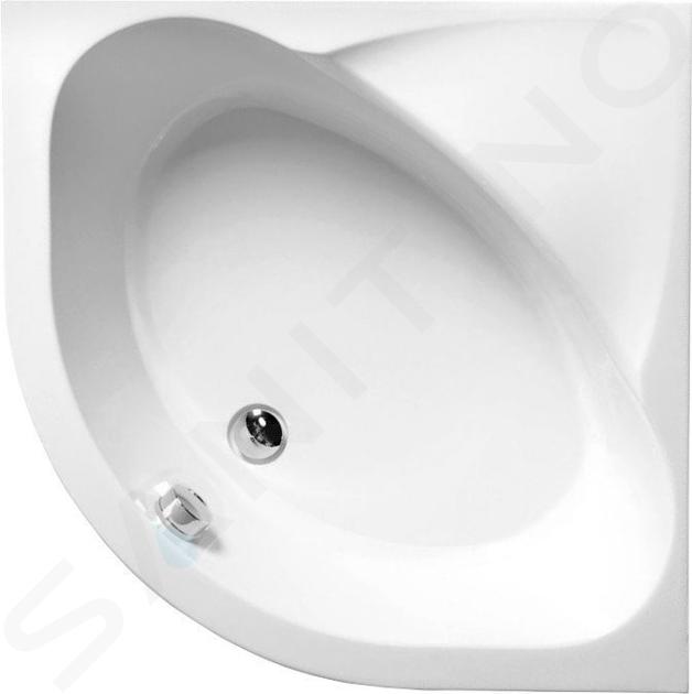 Polysan Selma - Receveur de douche en quart de cercle 90x90x30 cm, R55, profond, blanc avec construction 28711