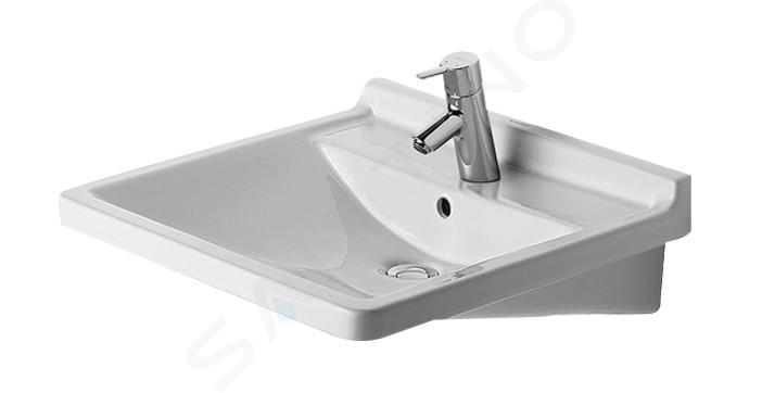 Duravit Starck 3 - Lavabo 60x55 cm, con 1 foro per miscelatore, bianco 0309600000