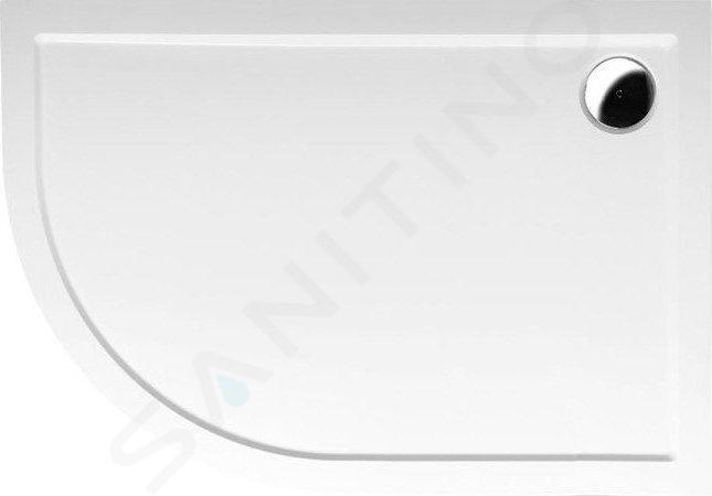 Polysan Receveurs de douche - Receveur de douche Rena R, 120x90 cm, marbre de synthèse, droit, blanc 65611