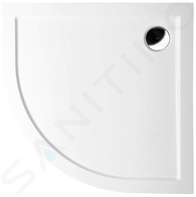 Polysan Receveurs de douche - Receveur de douche Sera, 100x100 cm, marbre de synthèse, blanc 62111