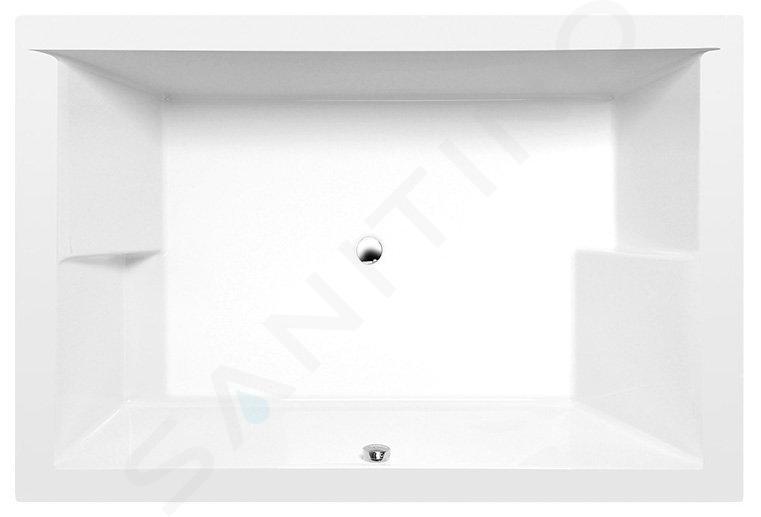 Polysan Vasche da bagno - Vasca da bagno asimmetrica DUPLA, 1800x1200x540 mm, con costruzione, bianco 13711