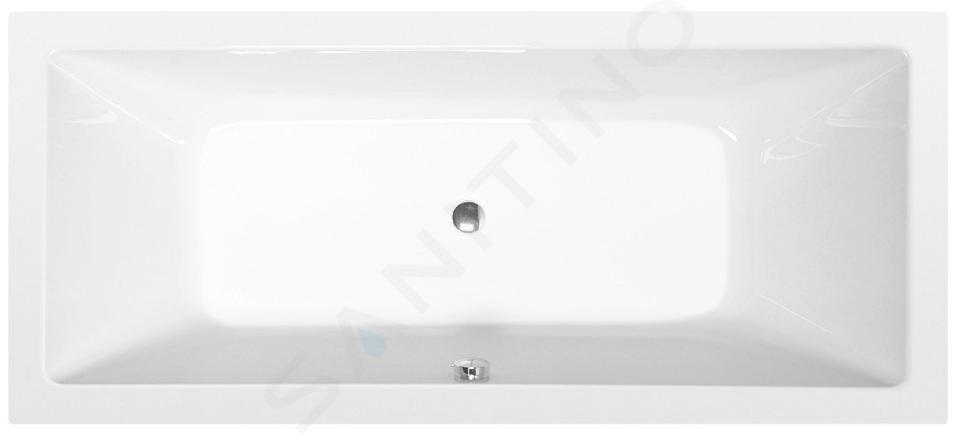 Polysan Vasche da bagno - Vasca da bagno rettangolare Krysta, 1800x800x390 mm, bianco 71710