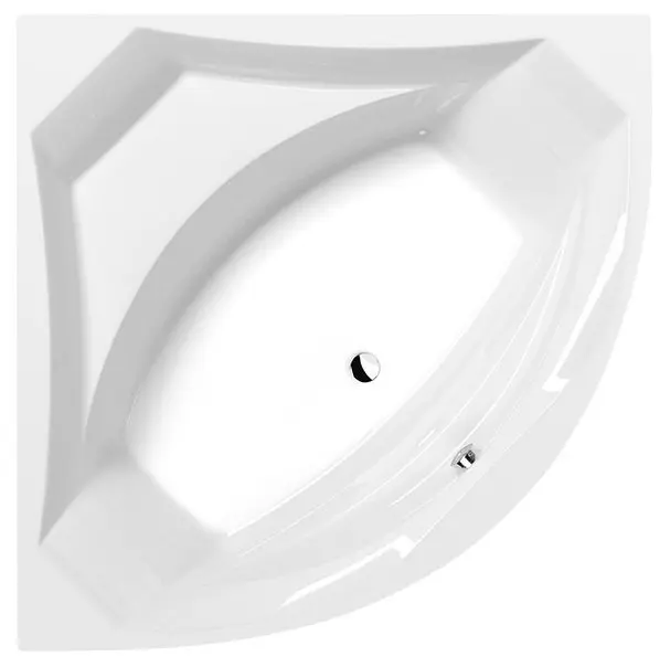 Polysan Badewannen - Eckbadewanne ROSANA, 140x140x49 cm, weiß 64119