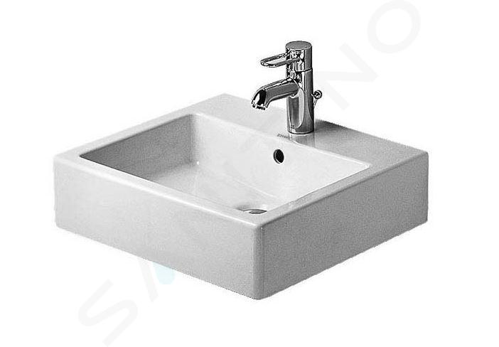 Duravit Vero - Lavabo 500x470 mm, avec un trou pour robinetterie, blanc alpin 0454500000