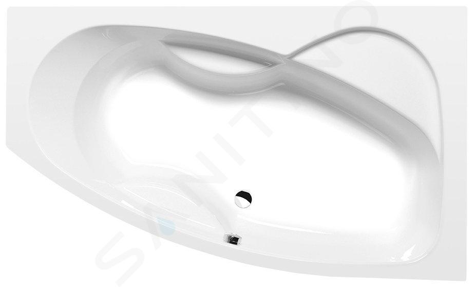 Polysan Baden - Asymmetrisch bad MAMBA R, 160x95x44 cm, rechts, wit 28111