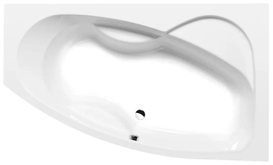 Polysan Vasche da bagno - Vasca da bagno asimmetrica MAMBA R, 170x100x44 cm, bianco 77111