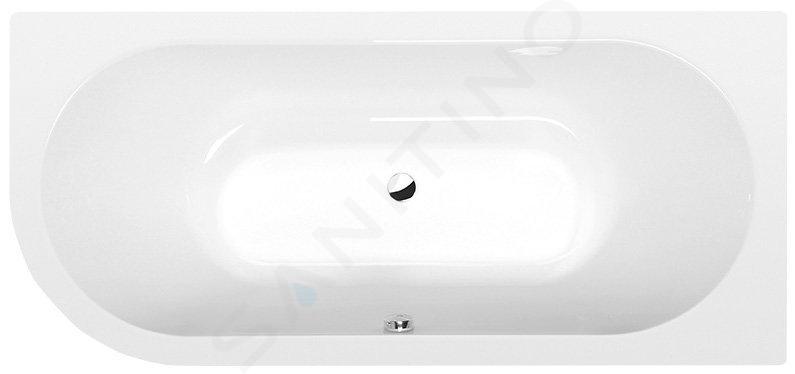 Polysan Baden - Asymmetrisch bad Viva R, 175x80x47 cm, wit 78119