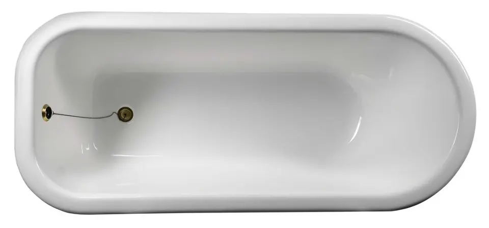 Polysan Baignoires - Baignoire îlot Foxtrot, 170x75x64 cm, bronze/blanc ...