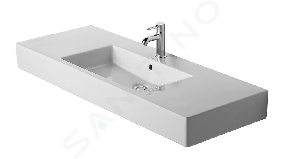 Duravit Vero - Umywalka 1250x490 mm, z 1 otworem na baterię, kolor alpejski 0329120000