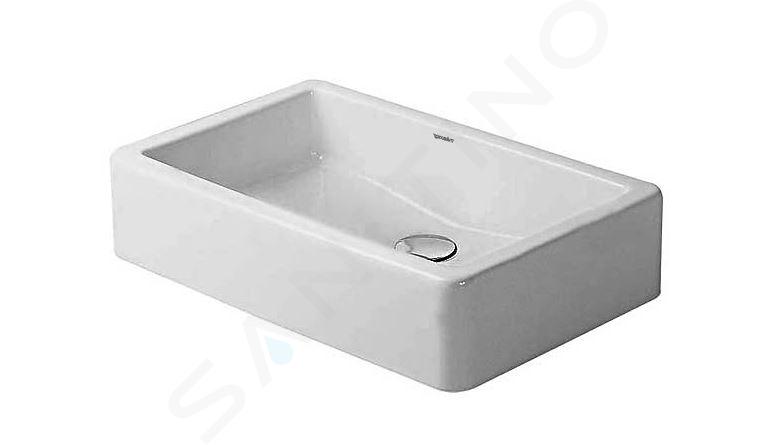 Duravit Vero - Umyvadlo na desku, 600x380 mm, bez přepadu, bez otvoru pro baterii, bílá 0455600000