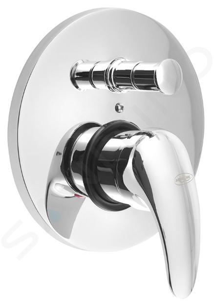 Aqualine Kasiopea - Mixer de duș încastrat cu corp, 2 ieșiri, cromat 1107-42