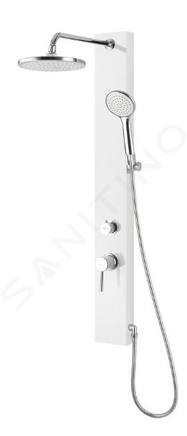 Aqualine Figa - Panneau de douche avec mitigeur 125x1050 mm, blanc SL230