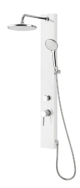 Aqualine Figa - Душ панел със смесител 125x1050 мм, бял SL230