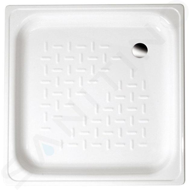 Aqualine Douchebakken - Geëmailleerde douchebak, 80x80x16 cm, wit PD80x80