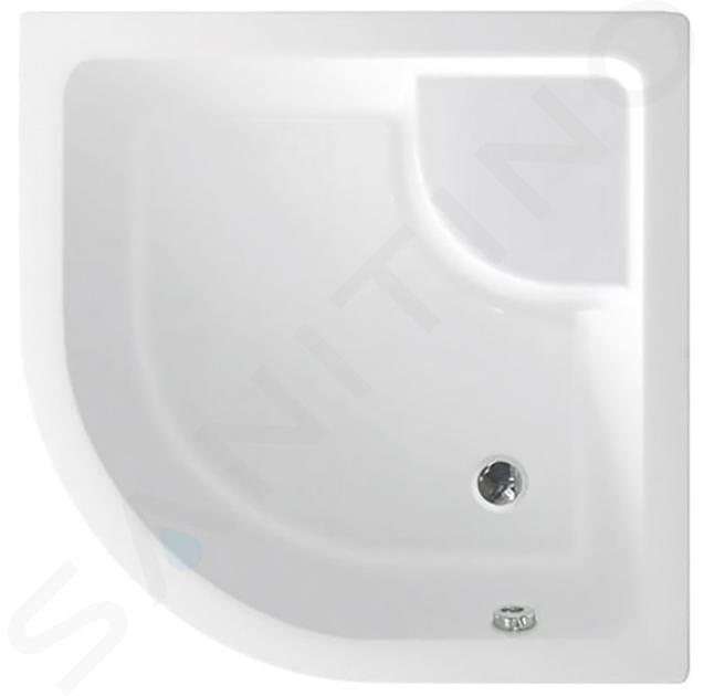 Aqualine Piatti doccia - Piatto doccia 800x800x280 mm, con piedini di supporto, R550, bianco C83