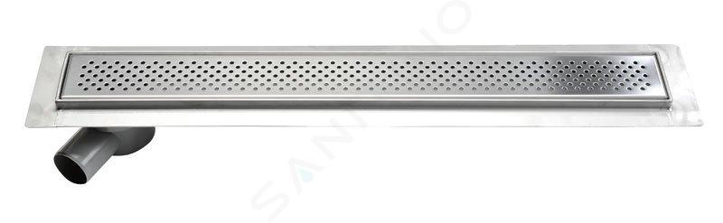 Aqualine Canniveaux - Caniveau de douche avec grille  860x140x92 mm, inox 2705-90