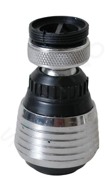 Aqualine Accesorios - Perlator con rótula e interruptor, reductor M22x1, M24x1, cromado B003
