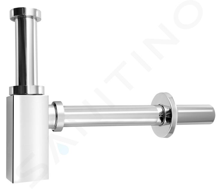 Aqualine Siphons - Siphon pour lavabo carré, chrome CV1004