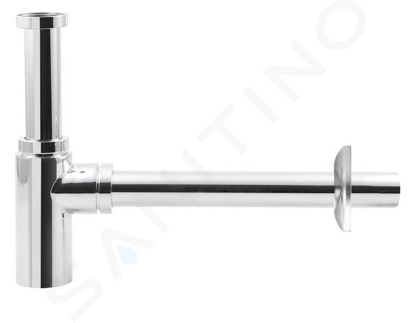 Aqualine Siphons - Siphon de lavabo 1 1/4, 32 mm, rond, chrome CV1003