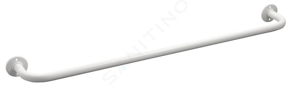 Aqualine White Line - Handdoekhouder, lengte 77 cm, wit 8012