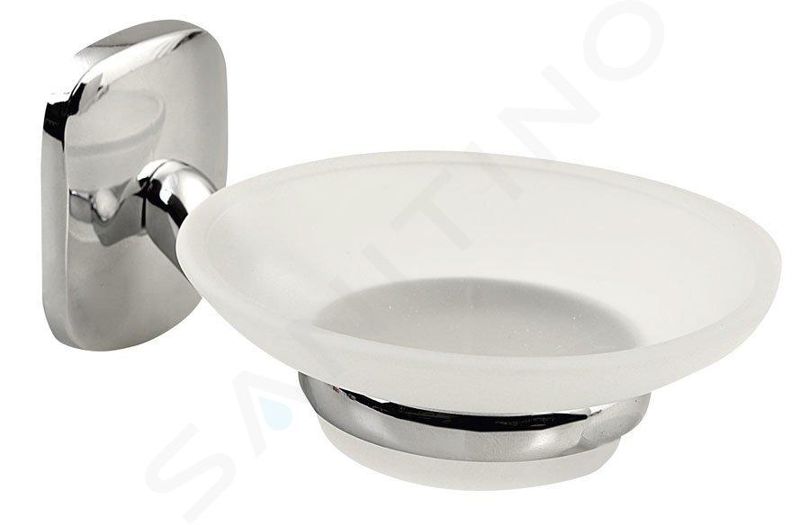 Aqualine Rumba - Seifenschale, Chrom/Milchglas RB102