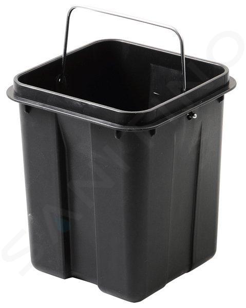  Cubo de basura pequeño para baño con tapa de 5 litros/1.3  galones, cubo de basura de acero inoxidable, tapa negra delgada de fácil  cierre, contenedor de basura de metal extraíble para