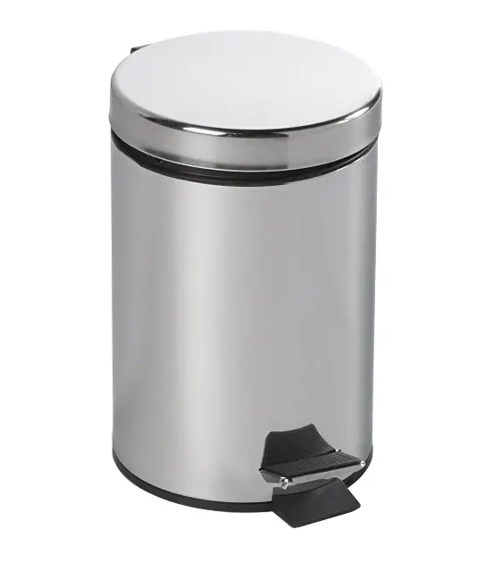 Aqualine Simple Line - Coș de gunoi rotund 3l, inox lustruit 27103