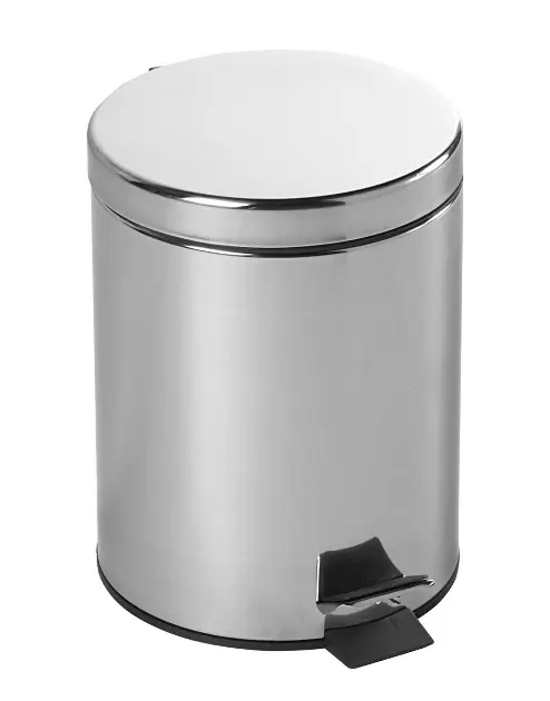 Aqualine Simple Line - Coș de gunoi 5 L, oțel inoxidabil lustruit 27105