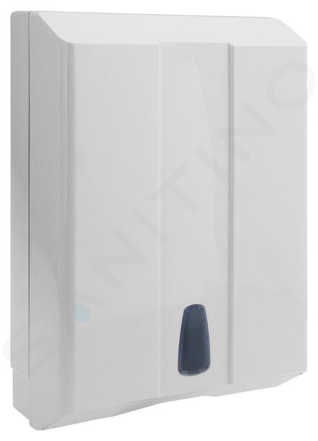 Aqualine Hotelprogramma - Papieren handdoekdispenser 285x400x130 mm, wit 504