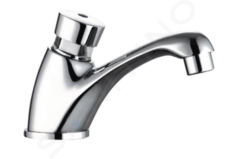 Aqualine Tapkraan - Robinet de lavabo à fermeture automatique, chromé ZY12053