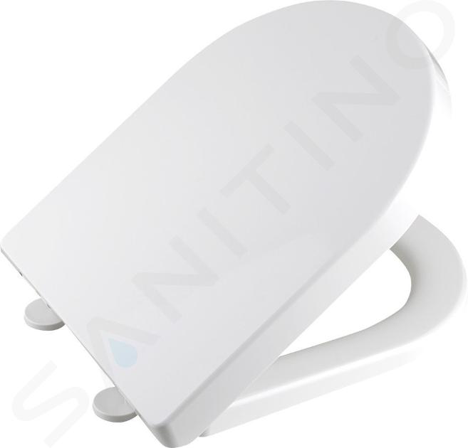 Aqualine Dona - Abattant de toilette Soft Close, blanc FD121